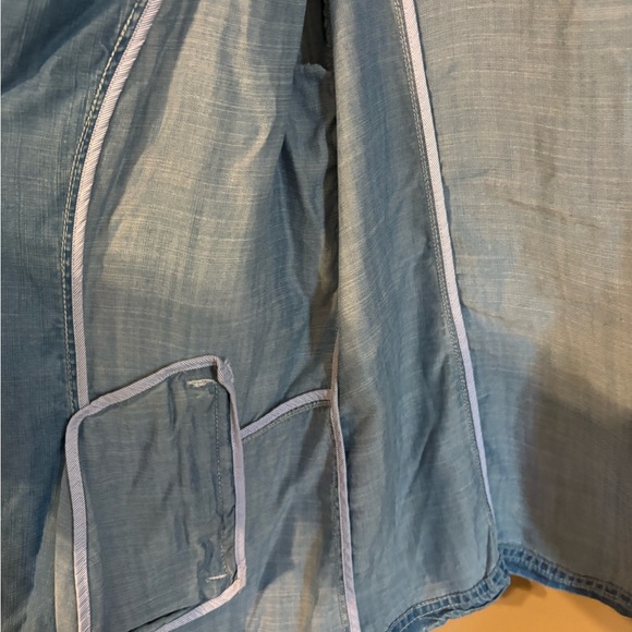 Chico’s Light Denim Open Cardigan with Pockets Chico Size 2 - Large (12) - Picture 5 of 8